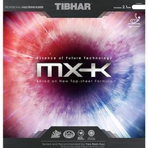 TIBHAR 에볼루션 MX-K 47.5도 탁구러버, 빨강