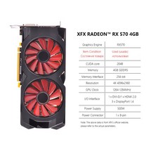 XFX RX 580 570 560 590 8GB 4GB 그래픽 카드 마이닝 R7 R9 370 380 8G 2GB AMD GPU Radeon RX580 1660 비디오 데스크탑 PC, [09] RX570 4GB 2Fan