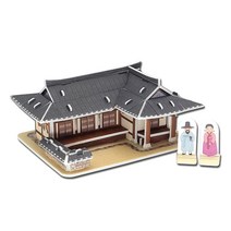 같은공간-기와집 초가집 건물 조립 모형 DIY 만들기 입체종이퍼즐 만들기놀이 어린이퍼즐 종이퍼즐 미니어쳐모형-SP, SP-초가집