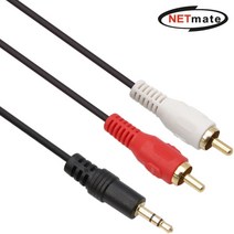NMA-SR030N NETmate 스테레오 to RCA 2선 케이블(2.8Ø) 0.3m, 본상품선택