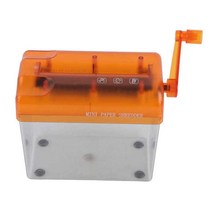 문서 세단기 종이 절단기 슈레더 파쇄기 Portable Shredder Transparent Dust Box Manual Paper for Office, 01 주황색