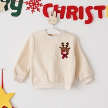 유아동 크리스마스 미니루돌프 맨투맨 기모티셔츠