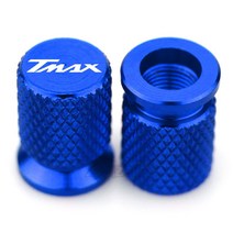 Tmax cnc 알루미늄 타이어 밸브 에어 포트 커버 캡 오토바이 액세서리 yamaha tmax t-max 530 2013 2014 2015 2016 2017 2018, (173)Blue