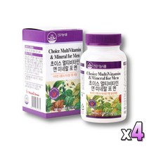 70대영양제 어르신 밸런스 고함량비타민 이뮨영양제 눈건강 남자비타민 컴플렉스 식약처인증 포맨 미네랄 환절기 프리미엄 맛있는 리얼 데일리 남성 부모님선물 남성종합비타민, 180정, 4개