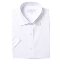 카운테스마라 양말증정 CDHW2B1164A0 구김없고 신축성좋은 슬림핏 도비짜임 화이트 반팔셔츠