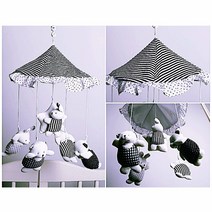 큐띠쁘띠 오르골 흑백모빌 토돌이 신생아모빌 (모빌/아기모빌/유아모빌/멜로디인형/영유아완구/신생아/매트/완구/육아/출산 추천)