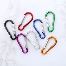 짱패브릭 (1개)등산고리형 키링 키링고리, 실버