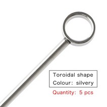 바소울 칵테일 픽 304 스테인레스 스틸 과일 마티니 장식 다양한 모양 음식 포크 스틱, 07 toroidal silvery