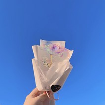 어도러블플레르 led무드등 홀로그램장미 크리스탈장미 한송이 꽃다발, 핑크, 추가