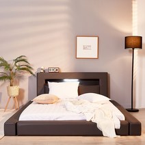 버드 저상형침대 오픈 LED형 퀸(Q) 프레임, 그레이