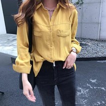 여자남방코디 가을 찰랑찰랑 데일리 기본 셔츠 긴팔 여성 겨울의