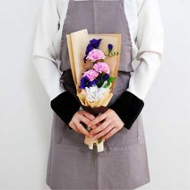 핑크 프리지아 비누꽃다발 대학졸업선물 특별한꽃 여자친구꽃 빼빼로데이