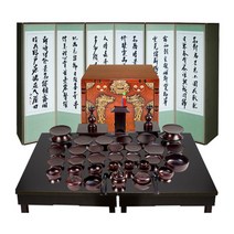옻칠제기 48P 제기함 산수화 8폭 병풍 교자상2P 세트, 제기함 병풍 교자상포함, 상세페이지 참조, 상세페이지 참조