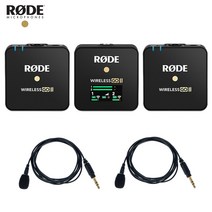 RODE 로데 Wirless GO II 1개 + Lavalier GO 블랙 2개 카메라 촬영용 무선마이크 패키지3