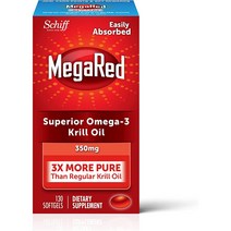 MegaRed 크릴 오일 350mg 오메가 3 보충제 EPA DHA 아스타잔틴 및 인