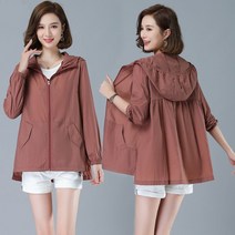 여름 여성 코트 빅사이즈 루즈핏 후드점퍼 자외선차단