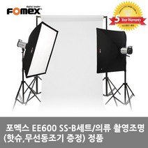 FOMEX 포멕스 E600 SS-B세트/사진 스튜디오 조명, 이동형 배경세트 (배경지 135cm)