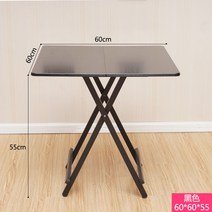베란다 테라스 야외정원 공간활용 접이식 미니 테이블, 블랙 60CM 데스크탑 55CM 높이