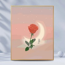 그림독학 성인취미미술 DIY 유화 그리기 쉬운 그림따라그리기 문화생활 집에서혼자놀기 그림 방법 이색데이트 직장인취미미술, 40x50cm, nx3658, 내부테+캔버스+안료+펜+액세서리