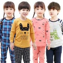 키즈라인 아동 30수 후라이스 유아동 주니어 긴팔내의 상하세트 가을 겨울내의 실내복