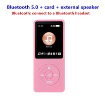 무손실 음원 하이파이 플레이어 블루투스 mp3 musicplayer 비파괴 휴대용 mp4 워크맨 fm 라디오 카드 외부 초박형 p3 녹음, 핑크는 블루투스, 32GB