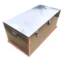 트럭 적재함 화물 공구함 차량용 철제 보관함 수납함, 길이80x너비40x높이40cm 스텐