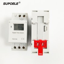 스위치 봇 자동불끄기 IOT 주간 프로그래밍 가능 디지털 타이머 배터리 포함 THC15A 25A AC 220V 230V Din 레일 110V 24V 12V DC, [01] No Battery, [04] 220V