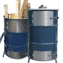 DS산업 오픈드럼통 드럼통 소각난로 화목난로, 오픈드럼+연통(1자1개+T자1개)