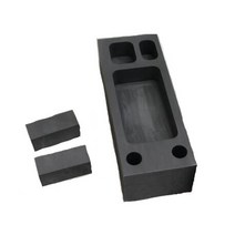 흑연 잉곳 주조 금형 양면 4 홀 잉곳 주조 금형 정제 금속 보석 골드, 하나, 검은 색