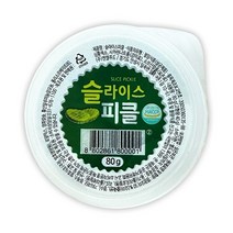 [제이케이푸드] 슬라이스 일회용 피클 80g 업소용 오이피클 피자 핫도그, 슬라이스 일회용피클 80g
