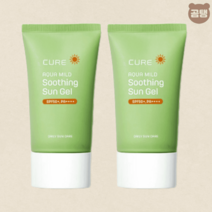 김정문알로에 선크림 수딩 선젤 아쿠아마일드 SPF50+ 50ml x 2개, 김정문알로에 선크림 50ml x 2개