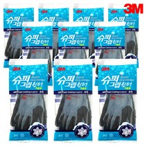 3M 슈퍼그립 윈터 겨울용 작업용 반코팅 기모 털 장갑 보온 방한, 90개 L