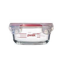 [KT알파쇼핑]코렐 파이렉스 4면밀폐 계량용기 원형 380ml, 단품