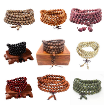 만불루 패션염주 팔찌염주 108염주 불교 여성 남자 염주 팔찌 나무 원석 재물운 소원 성취 만사형통 반야 불교용품 남성 염주팔찌, 7번.8mm 108 홍산지나무