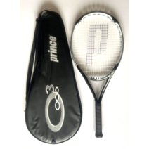 Prince O3 실버+ 테니스 라켓 1600 파워 레벨 그립 4 3/8