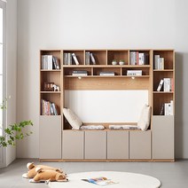 나무뜰 칸느 2400 월플렉스 시스템 오픈형 수납 거실장 BSC308, 그레이