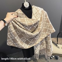 겨울 여성 스카프 긴 두꺼운 pashmina 여성 야외 따뜻한 캐시미어 모조 목도리 캐주얼 패션 럭셔리 격자 무늬 술 랩