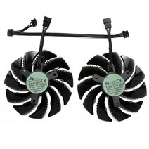 그래픽카드 팬 수리 부품 t129215su 88mm 기가바이트 gtx1050 ti 1060 1070 ti 1080 rx 470 480 570 580 pld09210s12hh, 2개