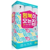 행복이오는집 데코엠보싱 18m 3겹 30 두루마리 휴지 물에잘녹는 먼지없는 착한 코스트코 친환경 키티 벚꽃, 상세페이지 참조