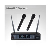 KANALS MW-620 무선마이크 2채널 /핸드무선2개/ 900MHZ 주파수/ 수업용 강의용 공연용 /카날스MW620
