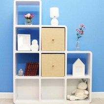 파티션책장 책장선반 낮은책꽂이 더크린 DIY 계단형 서재장 오픈 수납함, 블랙