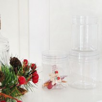 소품 정리 투명 플라스틱 원 케이스 3size [어폼 원통 용기 공병 슬라임통 소분통 다용도 보관 악세사리 마스킹테이프 클립 사무용품 수납]