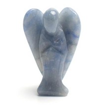 천사상 동상 조각품 천연 차크라 석영 자수정 호랑이 눈 돌 조각 크리스탈 레이키 -130, Blue Adventurine