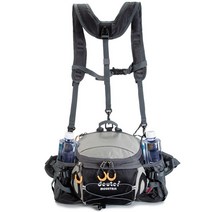 도이터 경량 등산 가방 트레킹 하이킹 등산 힙색 배낭, 02.블랙 + 더블 숄더 스트랩