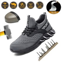 수입안전화 스틸토 신발 케블라 섬유 안전 남성과 여성의 통기성 및 내구성 강철 발가락 작업 패션 대형