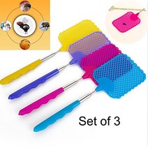 3 pack Extendable Fly Swatters Telescopic, 1