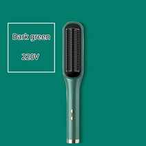 강아지슬리커 음이온 스트레이트 헤어 빗 200 전기 컬러 가정용 미니 미용 곱슬 머리 이중 사용, [05] KR, [01] Dark green - 220V
