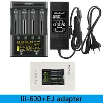 LiitoKala 18650 26650 21700 26700 Lii-S8 Lii-600 M4 Lii202 배터리 충전기 3.7V 리튬 이온 NiMH 1.2V 9V Li-FePO4, [05] LIii-600 EU