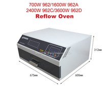 리플로우 오븐 납땜 기계 적외선 칩 히터 962 BGA SMD 재작업 스테이션, 한개옵션1, 02 1600W 962A