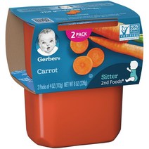 Gerber 2단계 어린이 식품 113g, 당근(Carrots), 1개